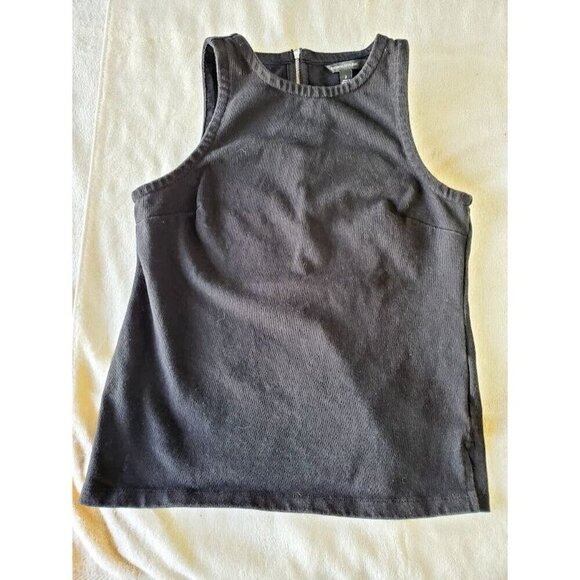 Banana Republic Womens Black Sleeveless Top Size 2 Cotton/Polyester Blend - Picture 1 of 4